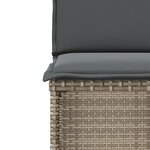 vidaXL Ensemble de bistro 3 Pièces avec coussins gris résine tressée