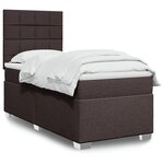 vidaXL Sommier à lattes de lit avec matelas Marron foncé 90x190 cm