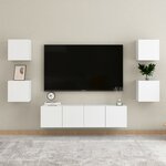 vidaXL Meubles TV muraux 2 Pièces Blanc 30 5x30x30 cm