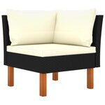 Salon de jardin meuble d'extérieur ensemble de mobilier 6 pièces avec coussins résine tressée noir 02_0016912