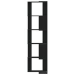 vidaXL Bibliothèque d'angle à 5 niveaux noir bois d'ingénierie