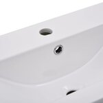 vidaXL Lavabo encastré 81 x 39 5 x 18 5 cm Céramique Blanc