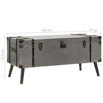 vidaXL Table basse MDF et aluminium 102x51x47 5 cm