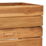 vidaXL Lit surélevé 150x40x38 cm bois de teck recyclé et acier