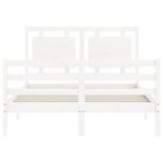 vidaXL Cadre de lit sans matelas blanc 120x200 cm bois massif