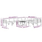 vidaXL Salon de jardin 10 Pièces avec coussins Aluminium Anthracite