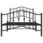 vidaXL Cadre de lit métal sans matelas avec pied de lit noir 100x190cm
