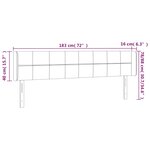 vidaXL Tête de lit avec oreilles Taupe 183x16x78/88 cm Tissu