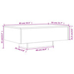vidaXL Table basse avec lumières LED chêne sonoma 85x55x31 cm