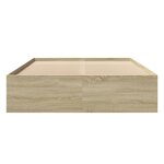 vidaXL Cadre de lit sans matelas chêne sonoma 135x190 cm