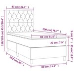 vidaXL Sommier à lattes de lit avec matelas Crème 80x200 cm Tissu