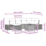 vidaXL Canapé de Jardin 9 Pièces avec Coussins Rattan Noir Poly