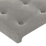 vidaXL Têtes de lit 4 Pièces Gris clair 90x5x78/88 cm Velours