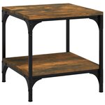 vidaXL Tables d'appoint 2 Pièces Chêne fumé 40x40x40 cm Bois d'ingénierie