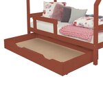 Tiroir de lit 120 x 190 BUDDY - rouge brique