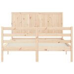 vidaXL Cadre de lit sans matelas bois massif