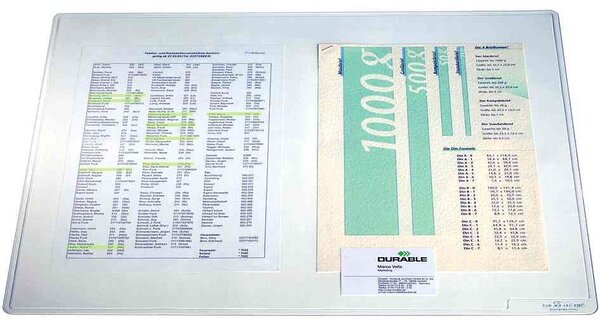 Sous-mains DURAGLAS Antireflet souple 53 x 40 cm Transparent DURABLE