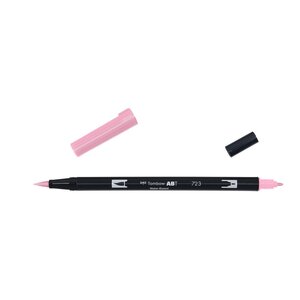 Feutre Dessin Double Pointe ABT Dual Brush Pen 723 rose x 6 TOMBOW