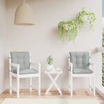 vidaXL Coussins de chaise à dossier bas lot de 2 gris clair mélangé