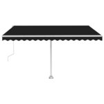 vidaXL Auvent automatique sur pied 400x350 cm Anthracite
