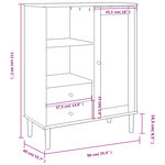 vidaXL Buffet SENJA aspect rotin blanc 90x40x112cm bois massif de pin
