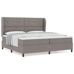 Lit Box Spring vidaXL avec Matelas en Taupe  200x200 cm  Tissu