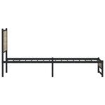vidaXL Cadre de lit en métal sans matelas chêne sonoma 100x190 cm