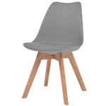 vidaXL Chaises à manger lot de 6 Gris Plastique