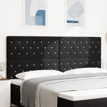 vidaXL Tête de Lit LED Noire 100 cm en Velours
