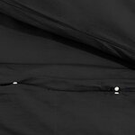 vidaXL Ensemble de housse de couette Noir 200x200 cm Microfibre légère
