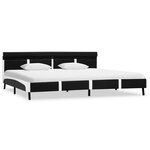 vidaXL Cadre de lit avec LED sans matelas noir 180x200 cm