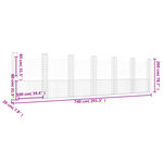 vidaXL Panier de gabion en forme de U avec 7 poteaux Fer 740x20x200 cm