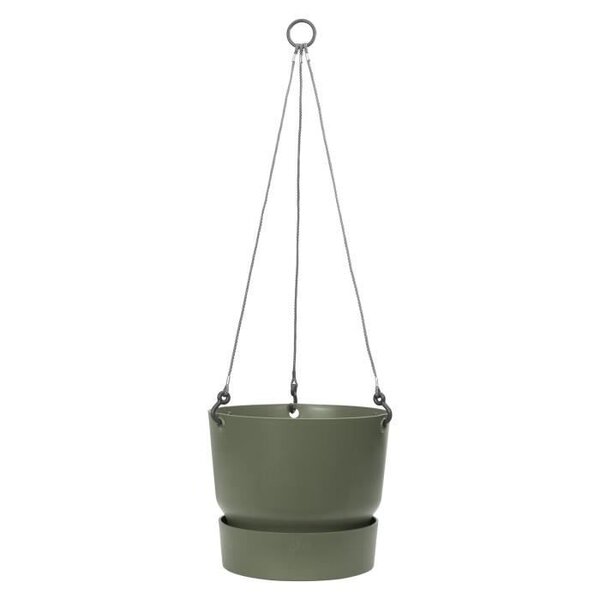 ELHO Pot de fleurs a suspendre Greenville 24 - Extérieur - Ø 23,9 x H 20,3 cm - Vert feuille