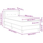 Lit à Ressorts vidaXL avec Matelas Bleu 100x200 cm Tissu