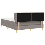 Lit à ressorts vidaXL avec matelas - Taupe  140x190 cm  Tissu