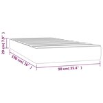 vidaXL Matelas de lit à ressorts ensachés Noir 90x190x20 cm Tissu