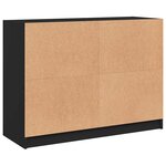 vidaXL Buffet noir 102x37x75 5 cm bois d'ingénierie