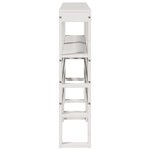 vidaXL Tête de lit avec étagères blanc 135 cm bois massif de pin