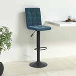 vidaXL Tabouret de bar Bleu Velours