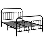 vidaXL Cadre de lit sans matelas noir métal 120x200 cm