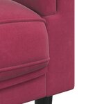 vidaXL Ensemble de canapés 2 Pièces avec coussins rouge bordeaux velours