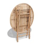 vidaXL Ensemble à manger d'extérieur pliable 5 Pièces Bambou