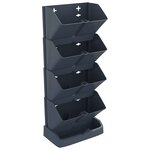 vidaXL Ensemble de jardinières verticales 4 Pièces Anthracite PP