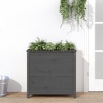 vidaXL Jardinière gris 82 5x40x78 cm bois massif de pin