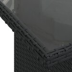Ensemble de Canapé de Jardin de 5 pièces avec Coussins en Poly Rattan Noir