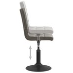 vidaXL Chaises pivotantes à manger lot de 6 gris foncé velours