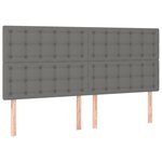 vidaXL Cadre de lit avec tête de lit Gris foncé 160 x 200 cm Tissu