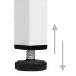 vidaXL Commode Blanc 80x35x101 5 cm Acier