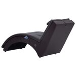 vidaXL Chaise longue de massage avec oreiller Marron Similicuir