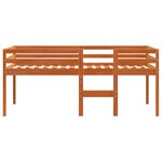 vidaXL Lit haut cire marron 75x190 cm bois de pin massif